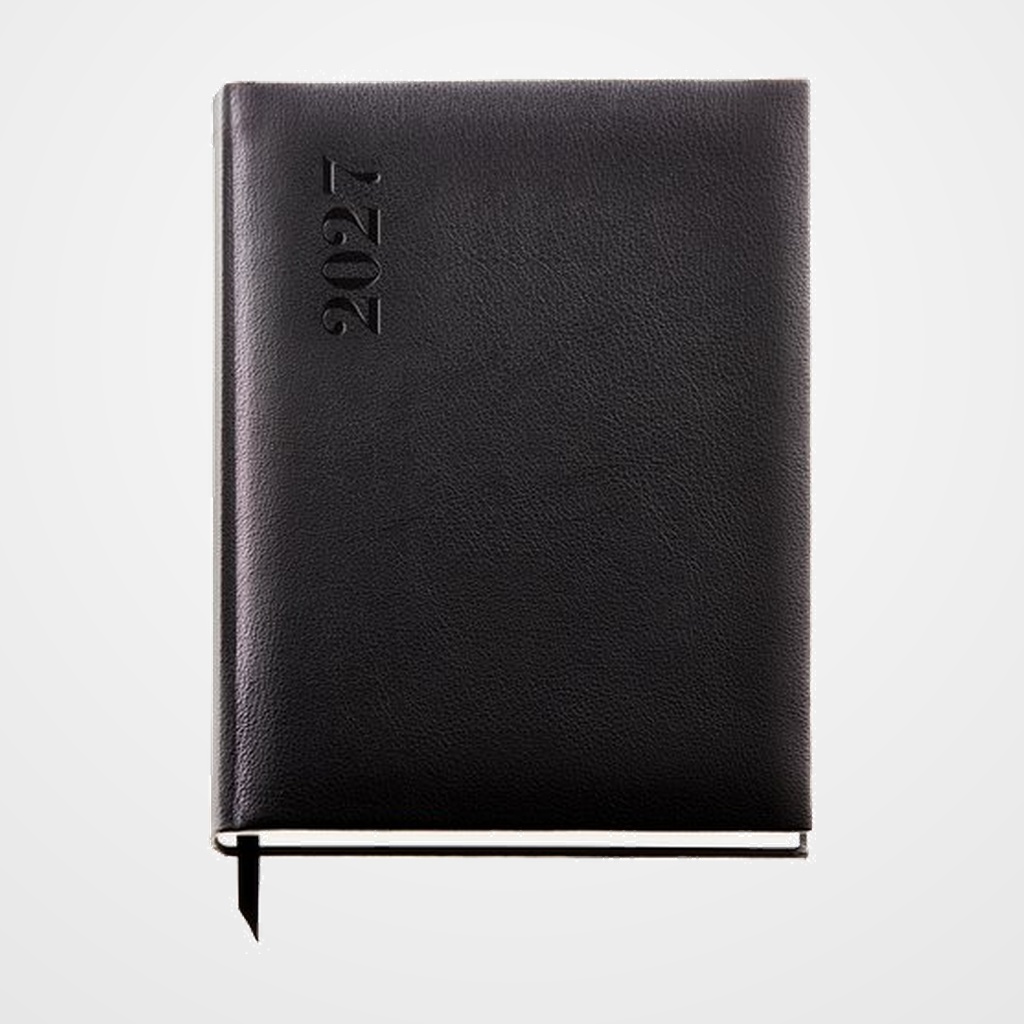AGENDA ANUAL (2027) MIQUELRIUS BASIC AGORA COSIDA tapa SIMIL PIEL PRO 210x270 D/P NEGRO