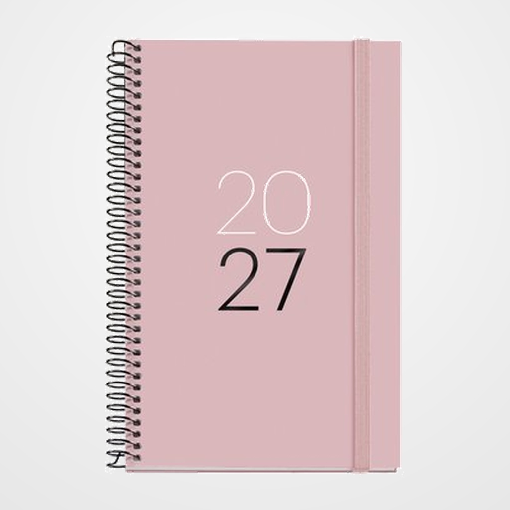 AGENDA ANUAL (2027) MIQUELRIUS BASIC CALM ESPIRAL tapa EXTRA con GOMA ACTIVA 117x182 D/P ARENA