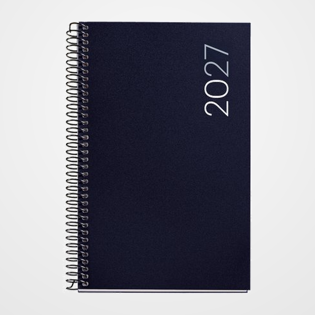 AGENDA ANUAL (2027) MIQUELRIUS BASIC CITY ESPIRAL tapa PP ACTIVA 117x182 S/V APAIS. MARINO