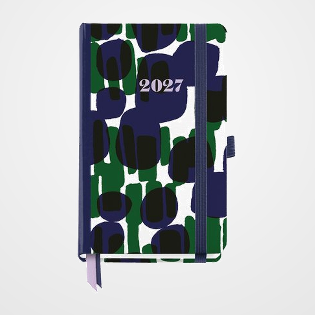 AGENDA ANUAL (2027) MIQUELRIUS GRAFICA COSIDA tapa EXTRA con GOMA PASSPORT 90x140 D/P BLOBS