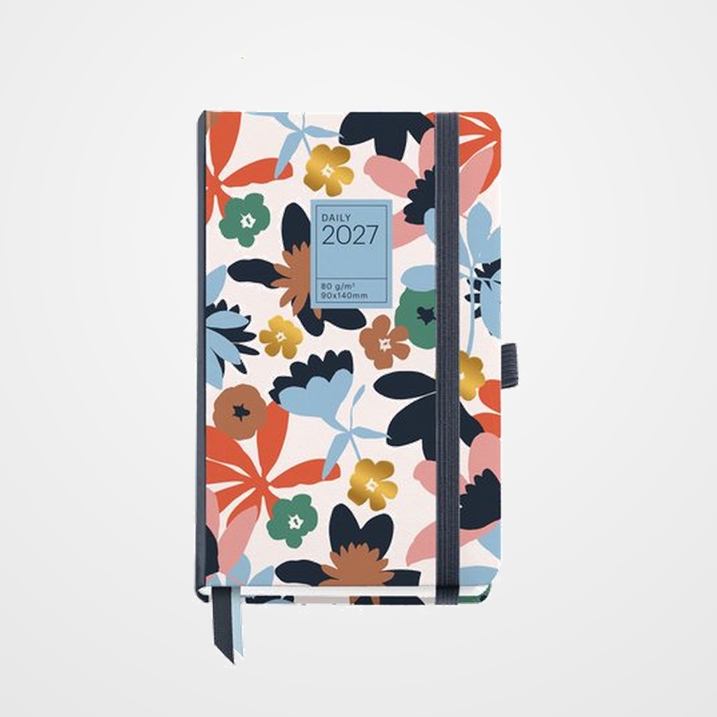 AGENDA ANUAL (2027) MIQUELRIUS NATURA COSIDA tapa EXTRA con GOMA PASSPORT 90x140 D/P COLOURED FIELD