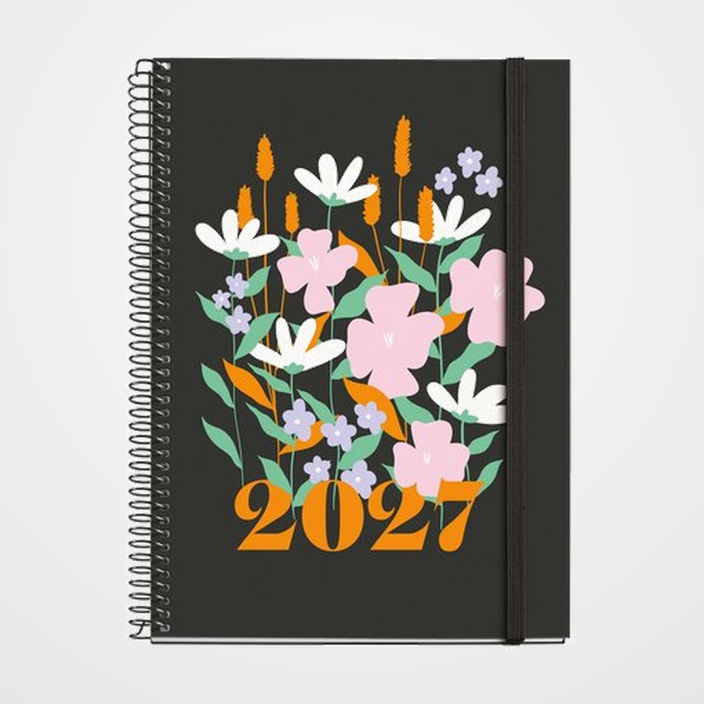 AGENDA ANUAL (2027) MIQUELRIUS NATURA ESPIRAL tapa EXTRA con GOMA PLUS 155x213 D/P ESPIGAS