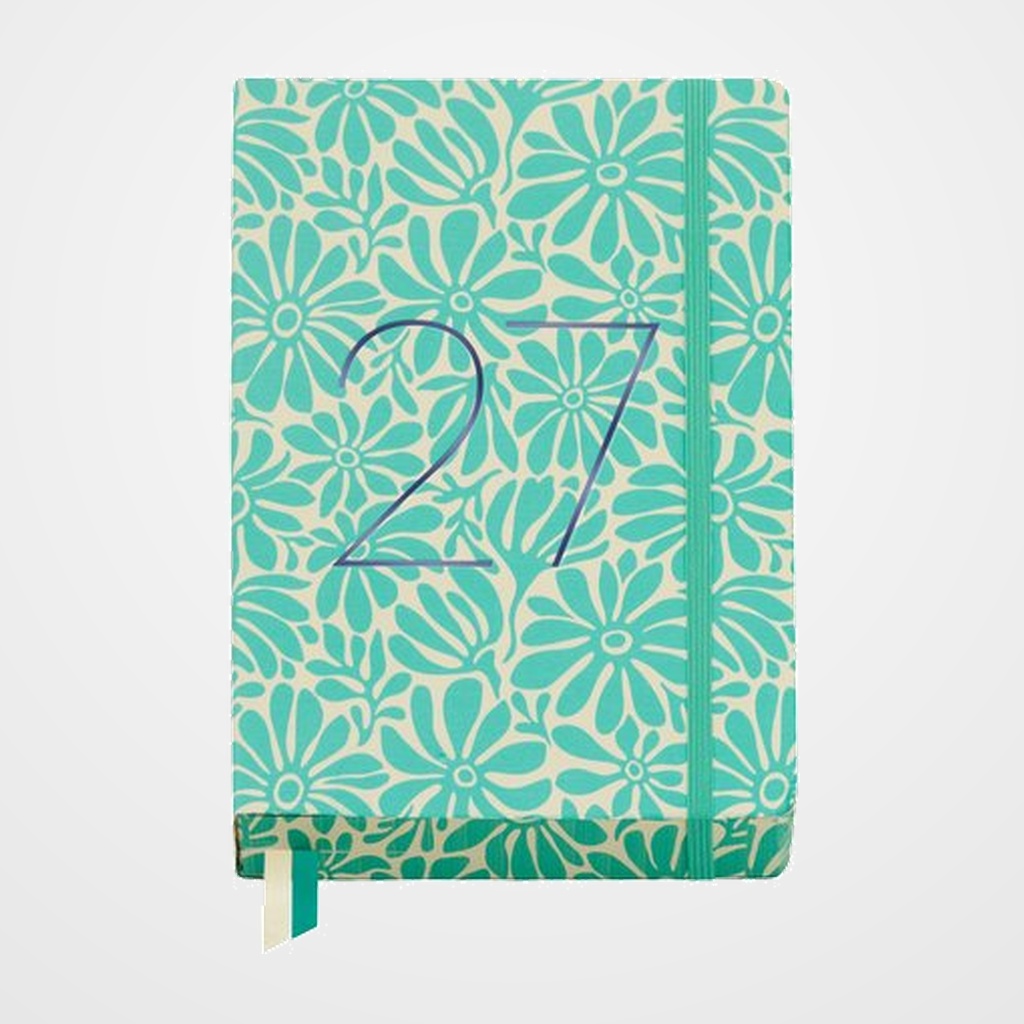 AGENDA ANUAL (2027) MIQUELRIUS TRENDS ART COSIDA tapa SIMIL PIEL con GOMA 140x190 D/P FLORA FUSION