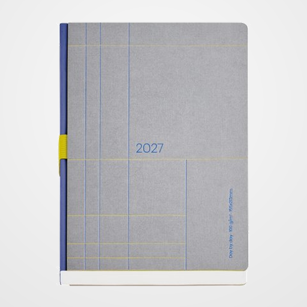 AGENDA ANUAL (2027) MIQUELRIUS TRENDS BACK TO BASICS LINEAS COSIDA tapa DURA PLUS 155x213 S/V APAIS. GRIS