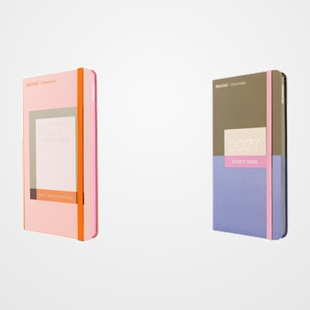 AGENDA ANUAL (2027) MOOVING CHROMATIC COSIDA tapa EXTRA SOFT TOUCH con goma POCKET 170x90 S/V SURTIDO (2 mod.)