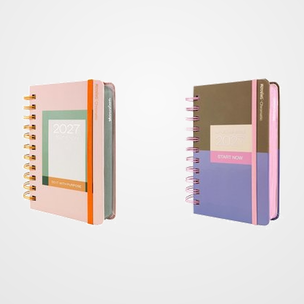 AGENDA ANUAL (2027) MOOVING CHROMATIC WIRE-O tapa EXTRA SOFT TOUCH con GOMA 100x150 D/P SURTIDO (2 mod.)