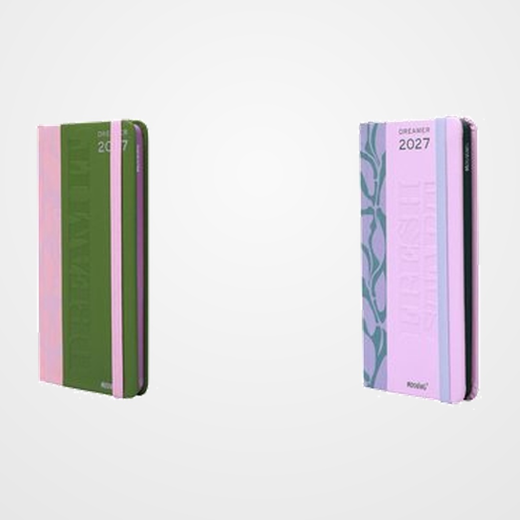 AGENDA ANUAL (2027) MOOVING DREAMER COSIDA tapa EXTRA TELA con goma POCKET 170x90 S/V SURTIDO (2 mod.)