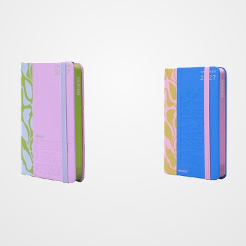 AGENDA ANUAL (2027) MOOVING DREAMER COSIDA tapa EXTRA TELA con GOMA 100x150 2D/P SURTIDO (2 mod.)