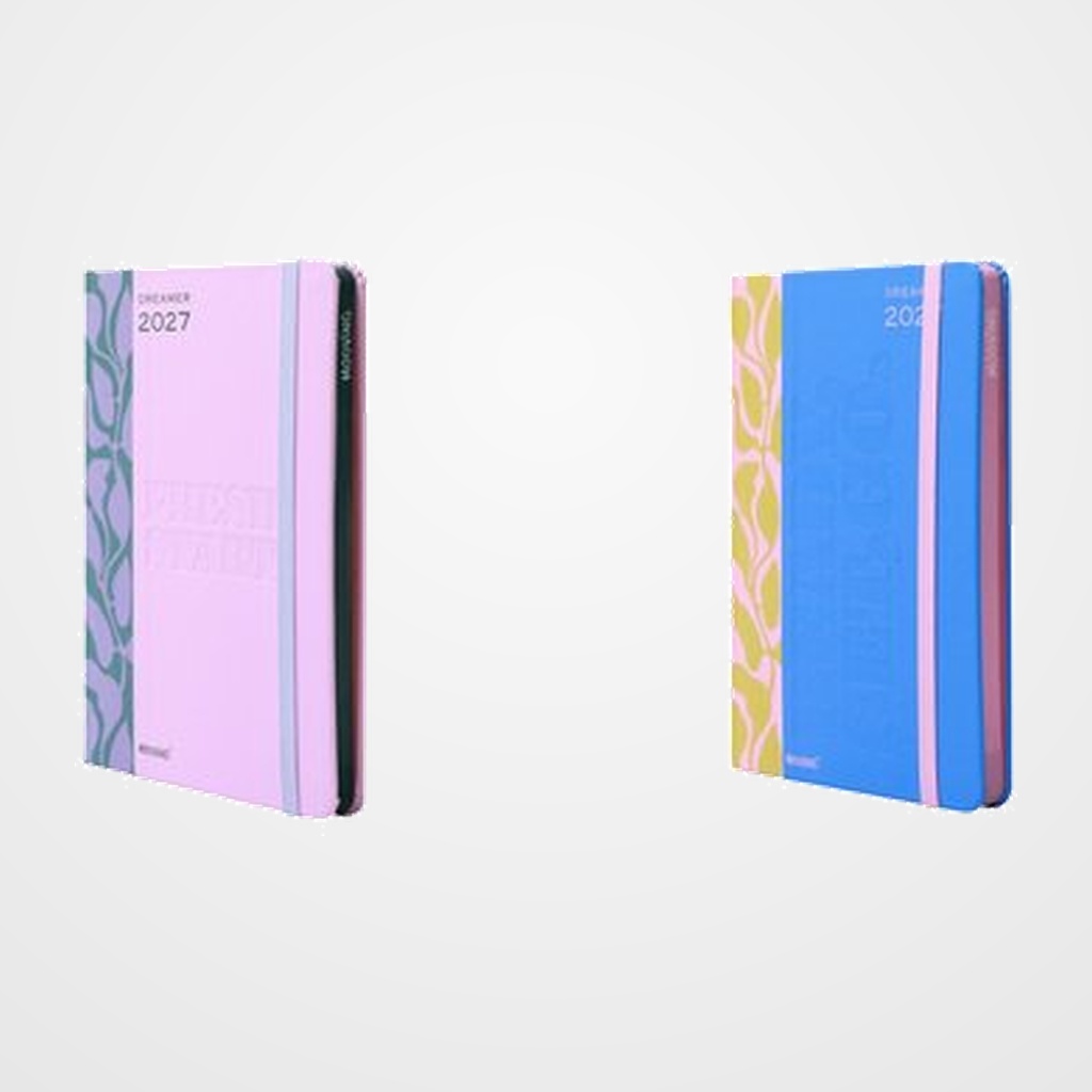 AGENDA ANUAL (2027) MOOVING DREAMER COSIDA tapa EXTRA TELA con GOMA 150x210 S/V SURTIDO (2 mod.)