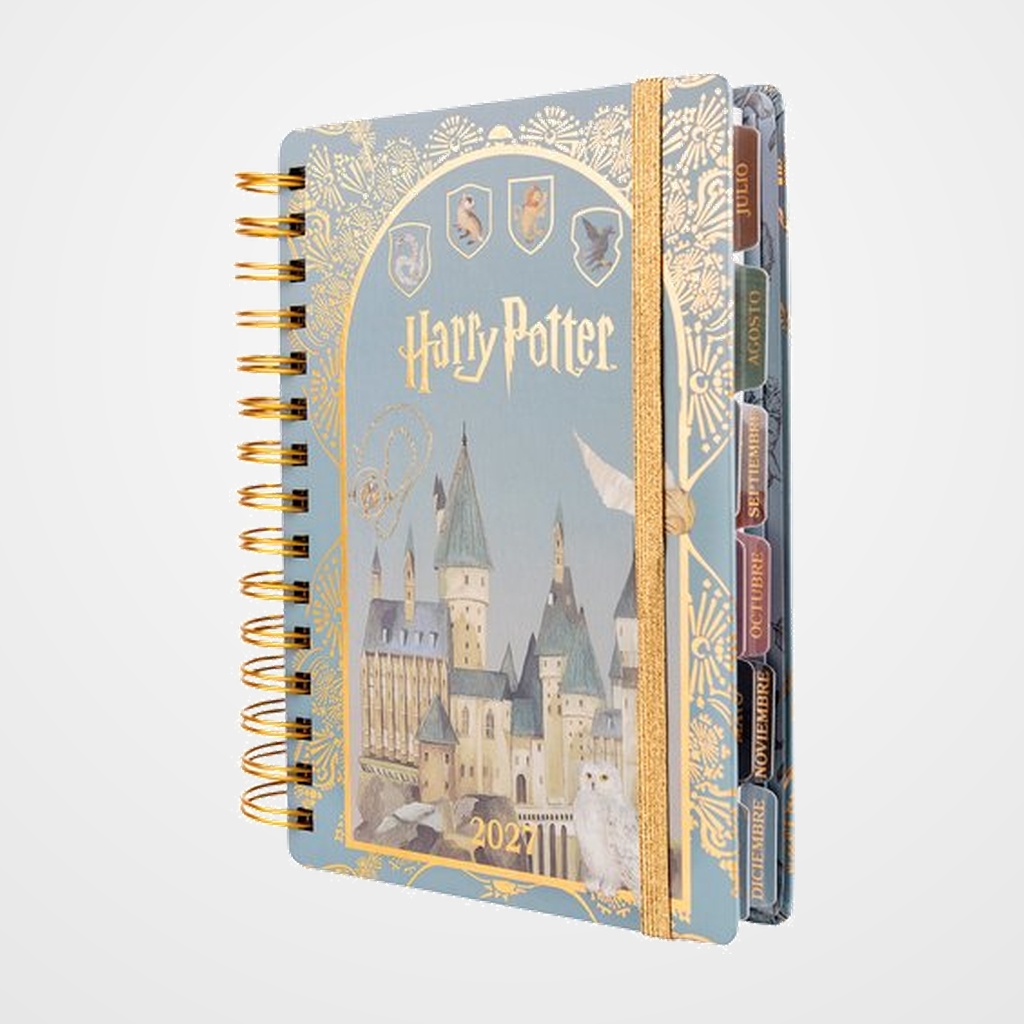 AGENDA ANUAL (2027) MOOVING HARRY POTTER WIRE-O tapa EXTRA con GOMA 140x200 D/P