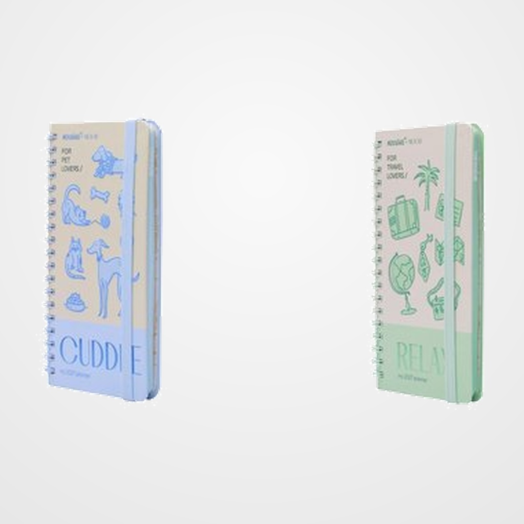 AGENDA ANUAL (2027) MOOVING MOOD WIRE-O tapa PP con goma POCKET 170x90 S/V SURTIDO (2 mod.)