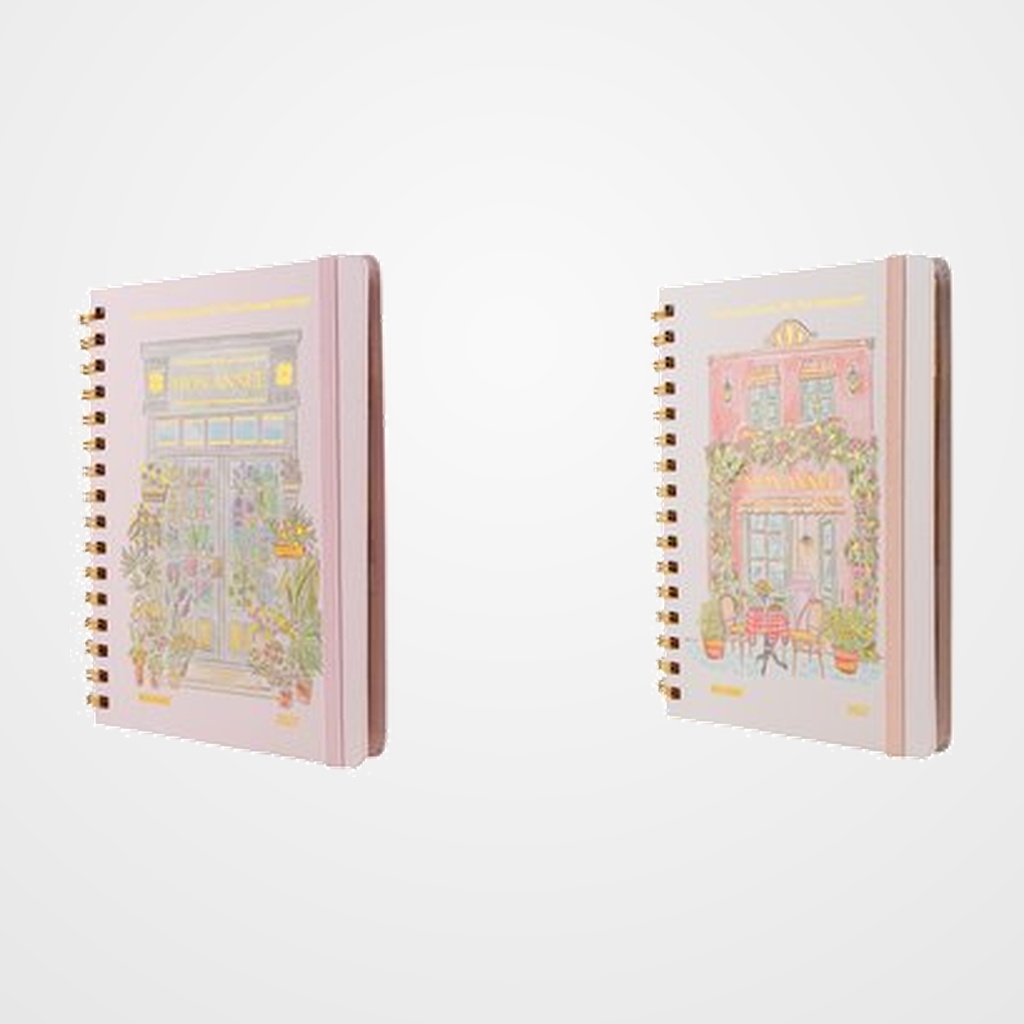 AGENDA ANUAL (2027) MOOVING TRAVEL WIRE-O tapa EXTRA con GOMA 150x210 S/V SURTIDO (2 mod.)