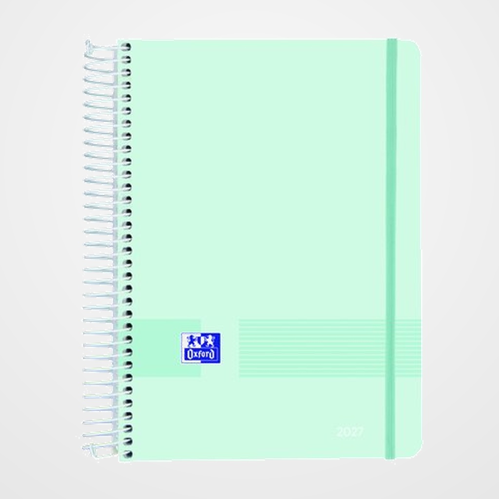 AGENDA ANUAL (2027) OXFORD LIVE&GO VIVOS ESPIRAL tapa PP A5 210x150 D/P AZUL