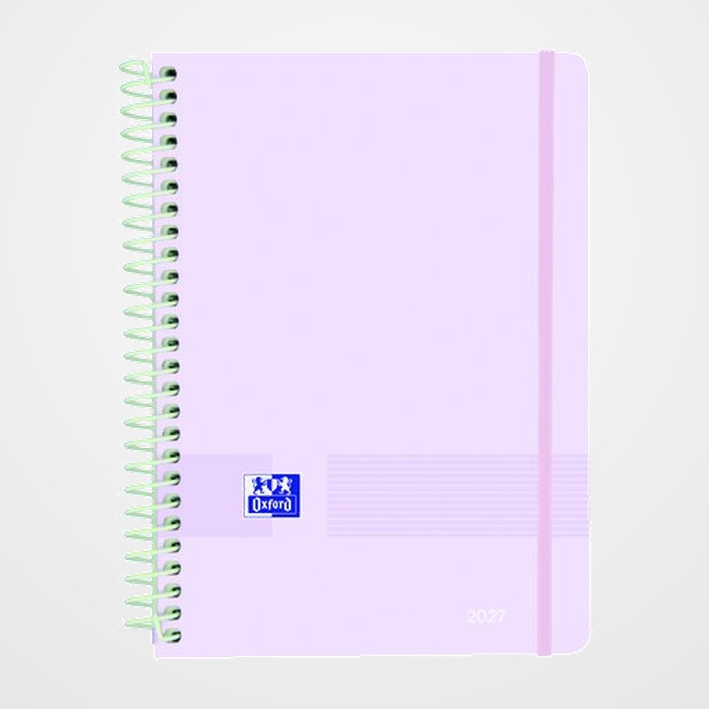 AGENDA ANUAL (2027) OXFORD LIVE&GO VIVOS ESPIRAL tapa PP A5 210x150 S/V APAIS. MALVA