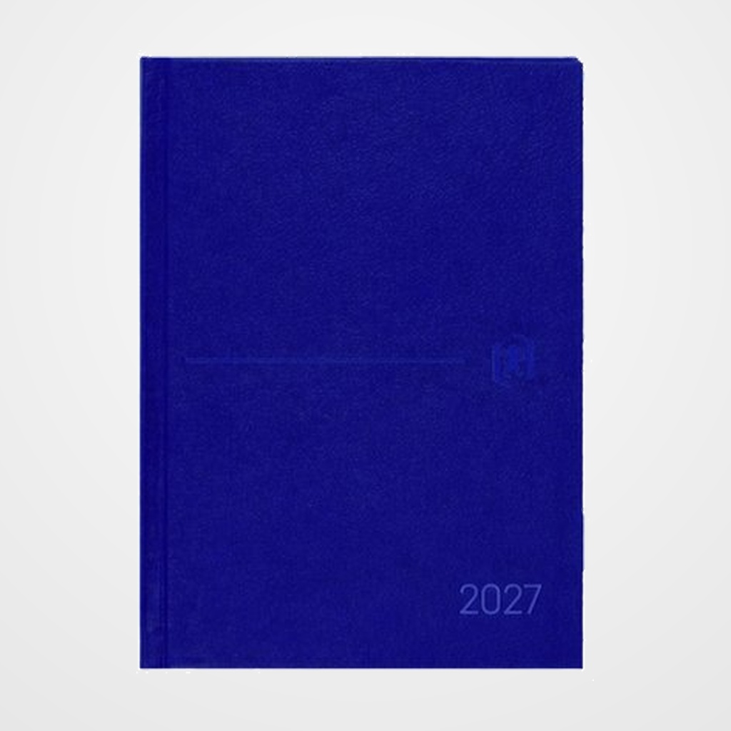 AGENDA ANUAL (2027) OXFORD MODERN VIVOS COSIDA tapa ACOLCHADA A5 210x150 D/P AZUL OSCURO