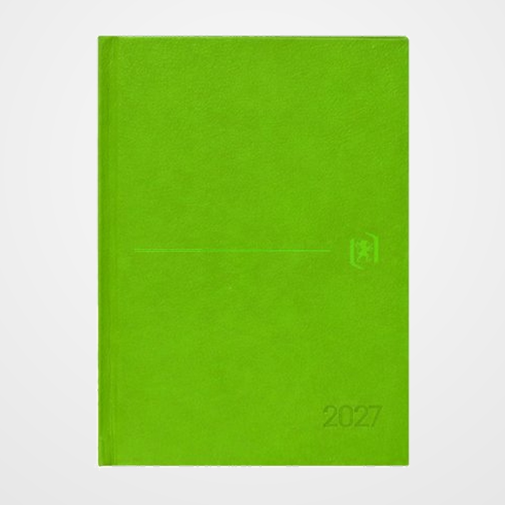 AGENDA ANUAL (2027) OXFORD MODERN VIVOS COSIDA tapa ACOLCHADA A5 210x150 D/P VERDE
