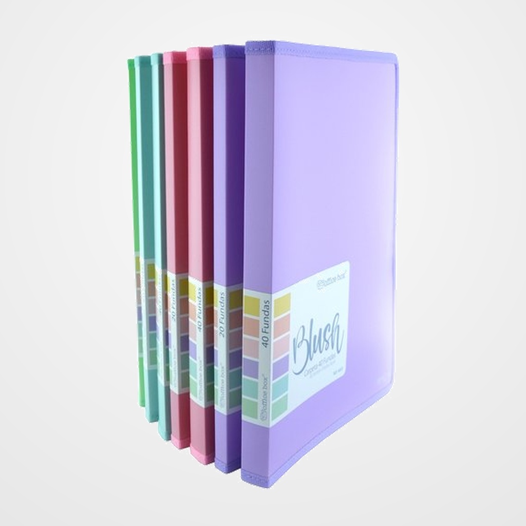 CARPETA FUNDAS (TARIFARIO) OFFICE BOX PP A4 BLUSH 20 F. SURTIDO (4 col.)