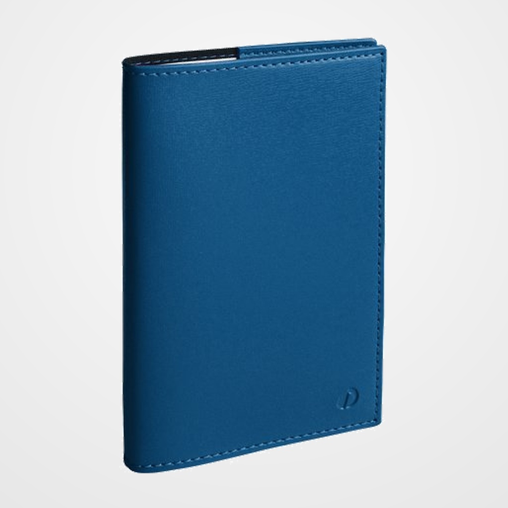 AGENDA ANUAL (2027) QUO VADIS AFFAIRES PRESTIGIO SP SOHO SOBRECUBIERTA COSIDA tapa SIMIL PIEL 100x150 S/V 2 PAG. AZUL ACERO