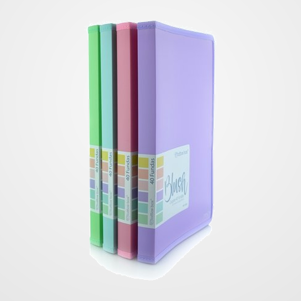 CARPETA FUNDAS (TARIFARIO) OFFICE BOX PP A4 BLUSH 40 F. SURTIDO (4 col.)