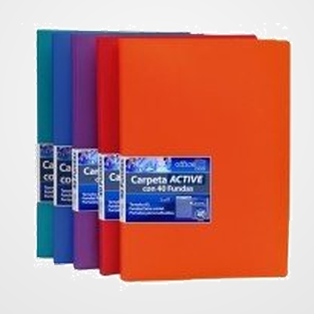 CARPETA FUNDAS (TARIFARIO) OFFICE BOX PP FLEXIBLE A3 40 F. SUPRA SURTIDO
