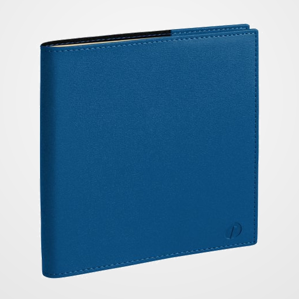 AGENDA ANUAL (2027) QUO VADIS EXECUTIF PRESTIGIO SP SOHO SOBRECUBIERTA COSIDA tapa SIMIL PIEL 160x160 S/V 2 PAG. AZUL ACERO