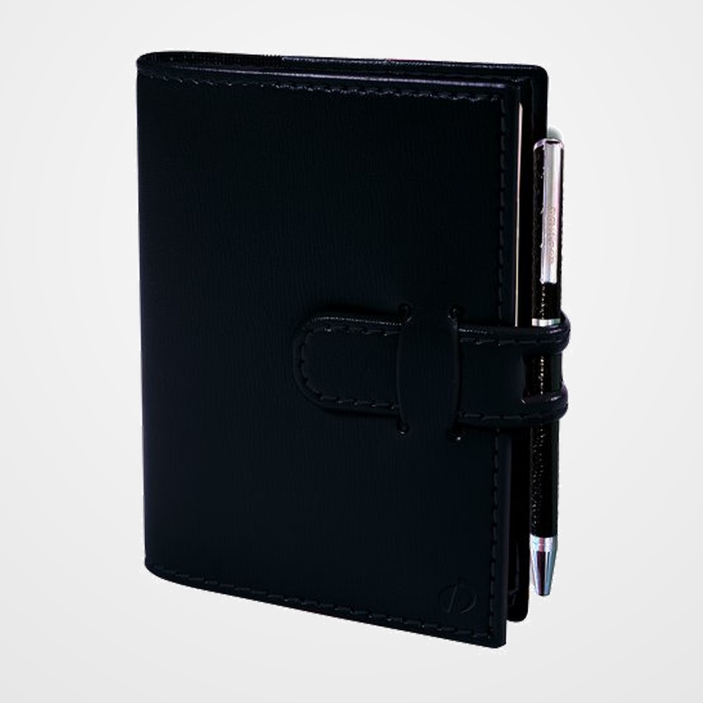 AGENDA ANUAL (2027) QUO VADIS RANDONNEE PRESTIGIO SOHO SOBRECUBIERTA COSIDA tapa dura SIMIL PIEL 90x125 S/V 2 PAG. NEGRO
