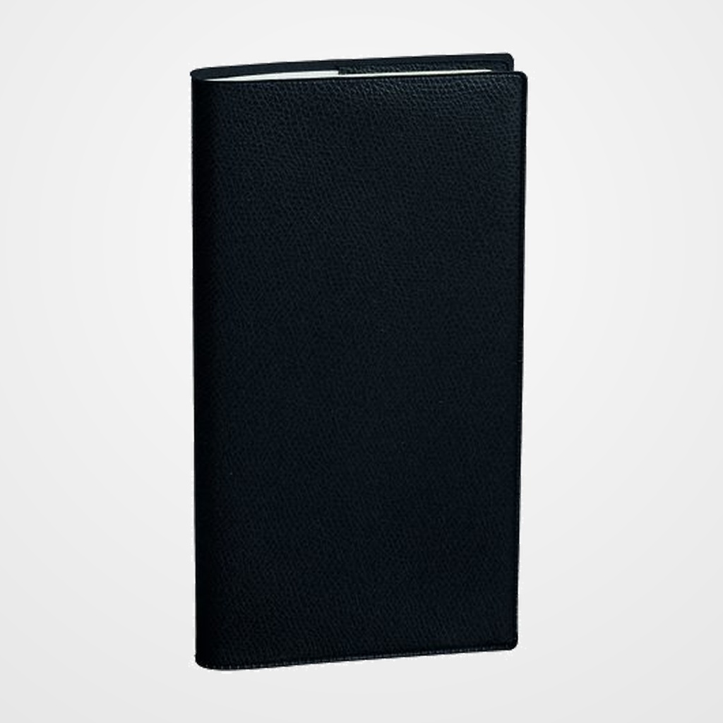 AGENDA ANUAL (2027) QUO VADIS SILMA ML IMPALA SOBRECUBIERTA COSIDA tapa SIMIL PIEL 88x170 S/V 2 PAG. NEGRO