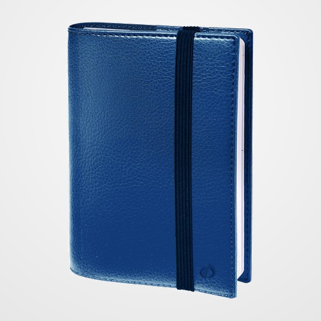 AGENDA ANUAL (2027) QUO VADIS TIME&LIFE LARGE ML SOBRECUBIERTA WIRE-O tapa SIMIL PIEL CON GOMA 160x240 S/V 2 PAG. AZUL METALIZADO