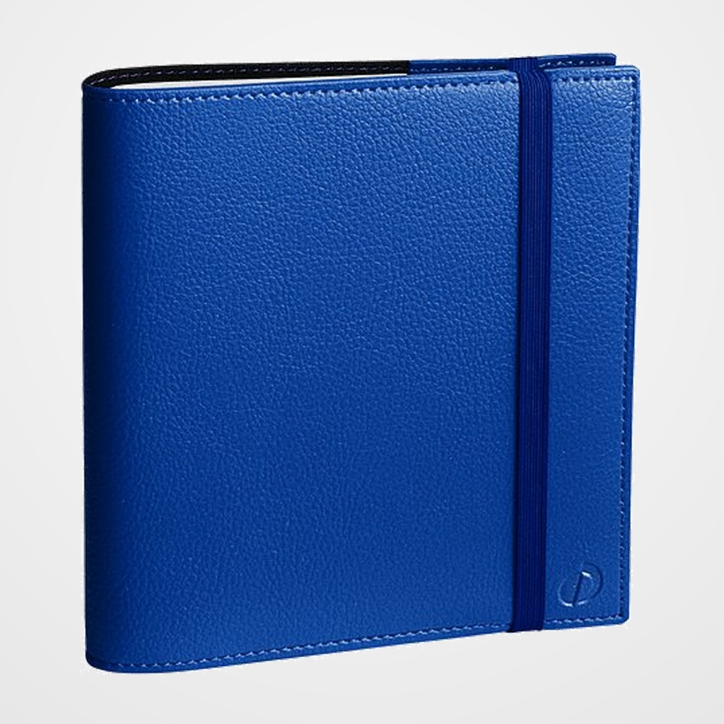 AGENDA ANUAL (2027) QUO VADIS TIME&LIFE MEDIUM ML SOBRECUBIERTA WIRE-O tapa SIMIL PIEL CON GOMA 160x160 S/V 2 PAG. AZUL METALIZADO