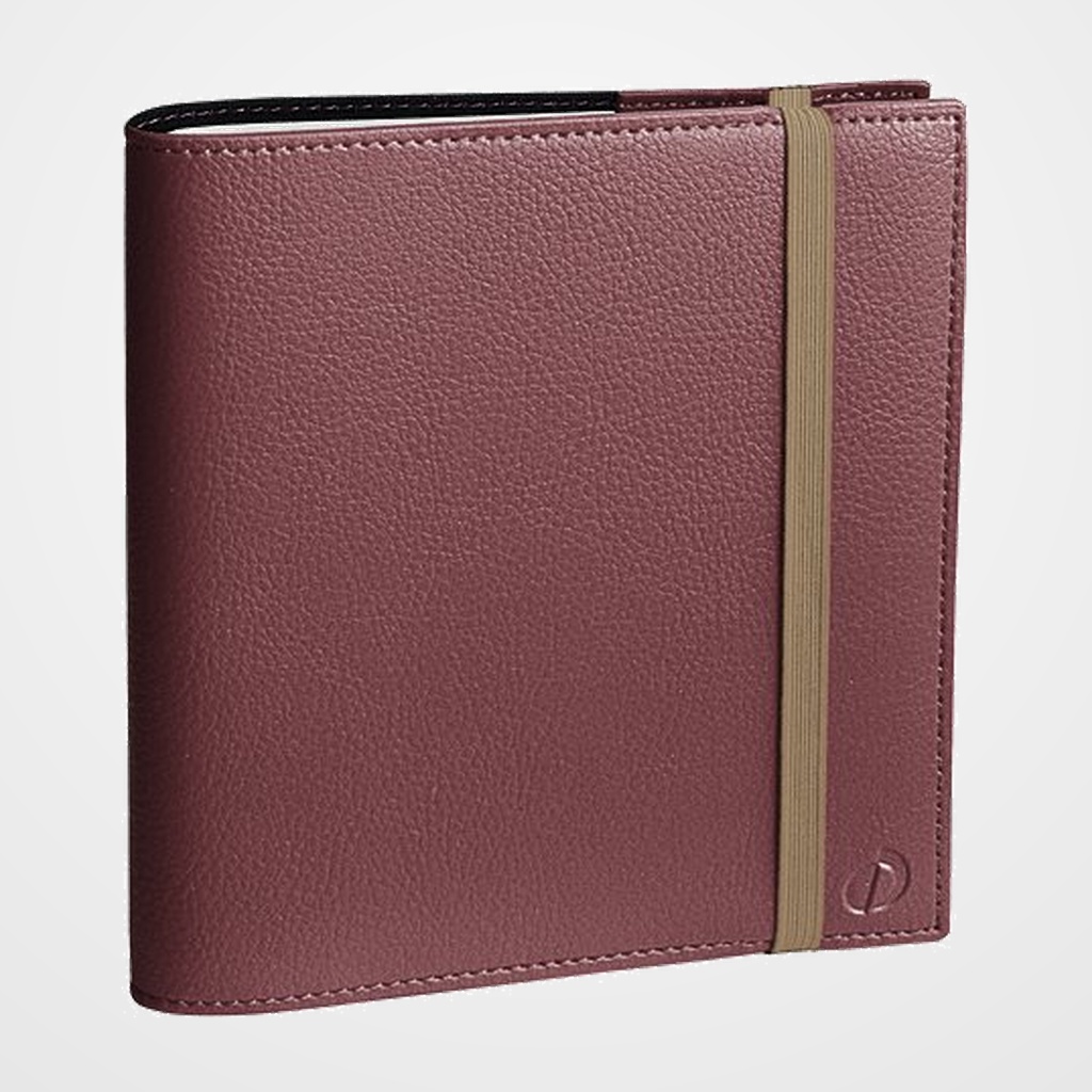 AGENDA ANUAL (2027) QUO VADIS TIME&LIFE MEDIUM ML SOBRECUBIERTA WIRE-O tapa SIMIL PIEL CON GOMA 160x160 S/V 2 PAG. CHAMPAGNE METALIZADO