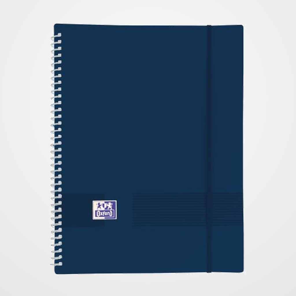 CARPETA FUNDAS (TARIFARIO) OXFORD LIVE&GO ESPIRAL PP A4 40 F. CON GOMA AZUL MARINO