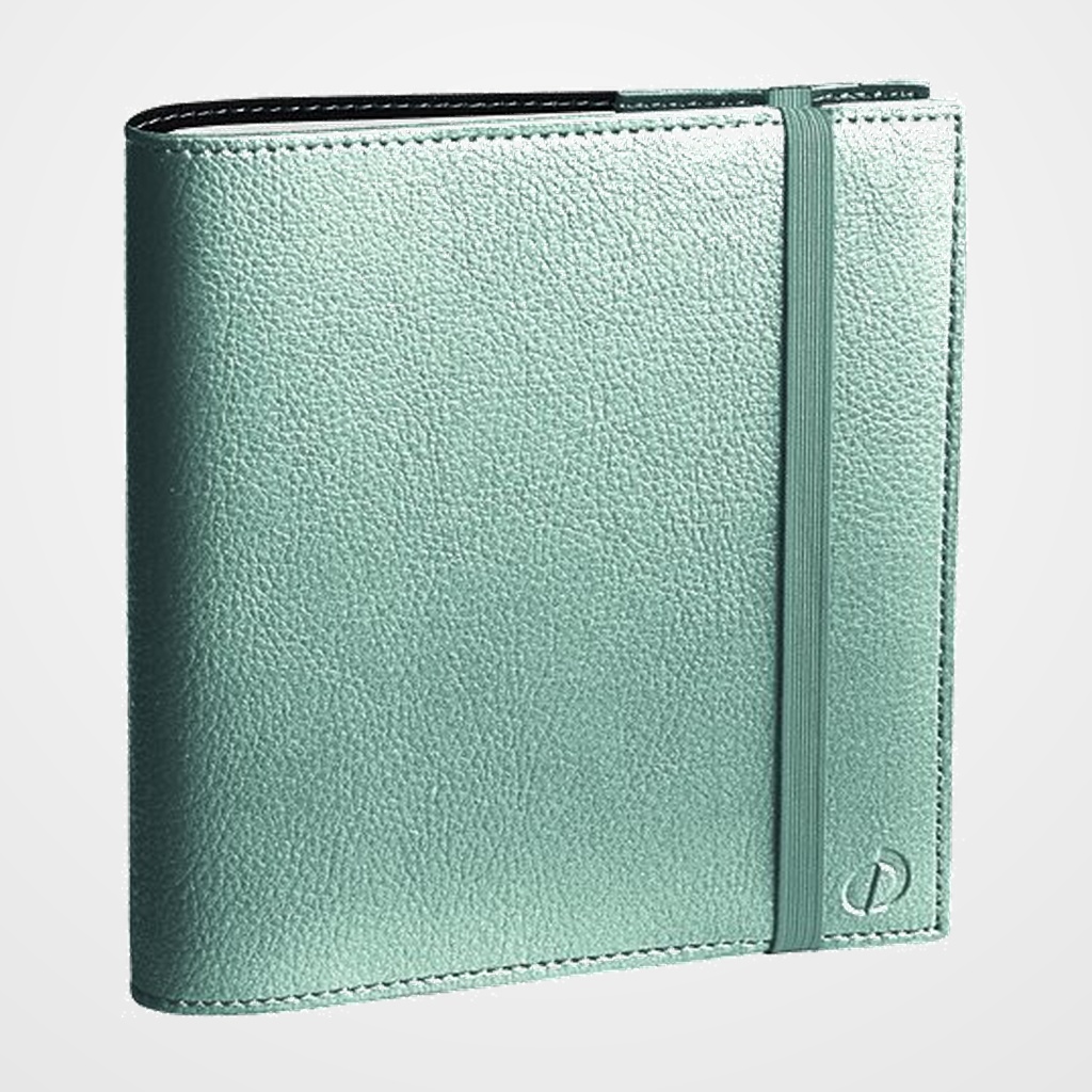 AGENDA ANUAL (2027) QUO VADIS TIME&LIFE MEDIUM ML SOBRECUBIERTA WIRE-O tapa SIMIL PIEL CON GOMA 160x160 S/V 2 PAG. PLATA METALIZADO