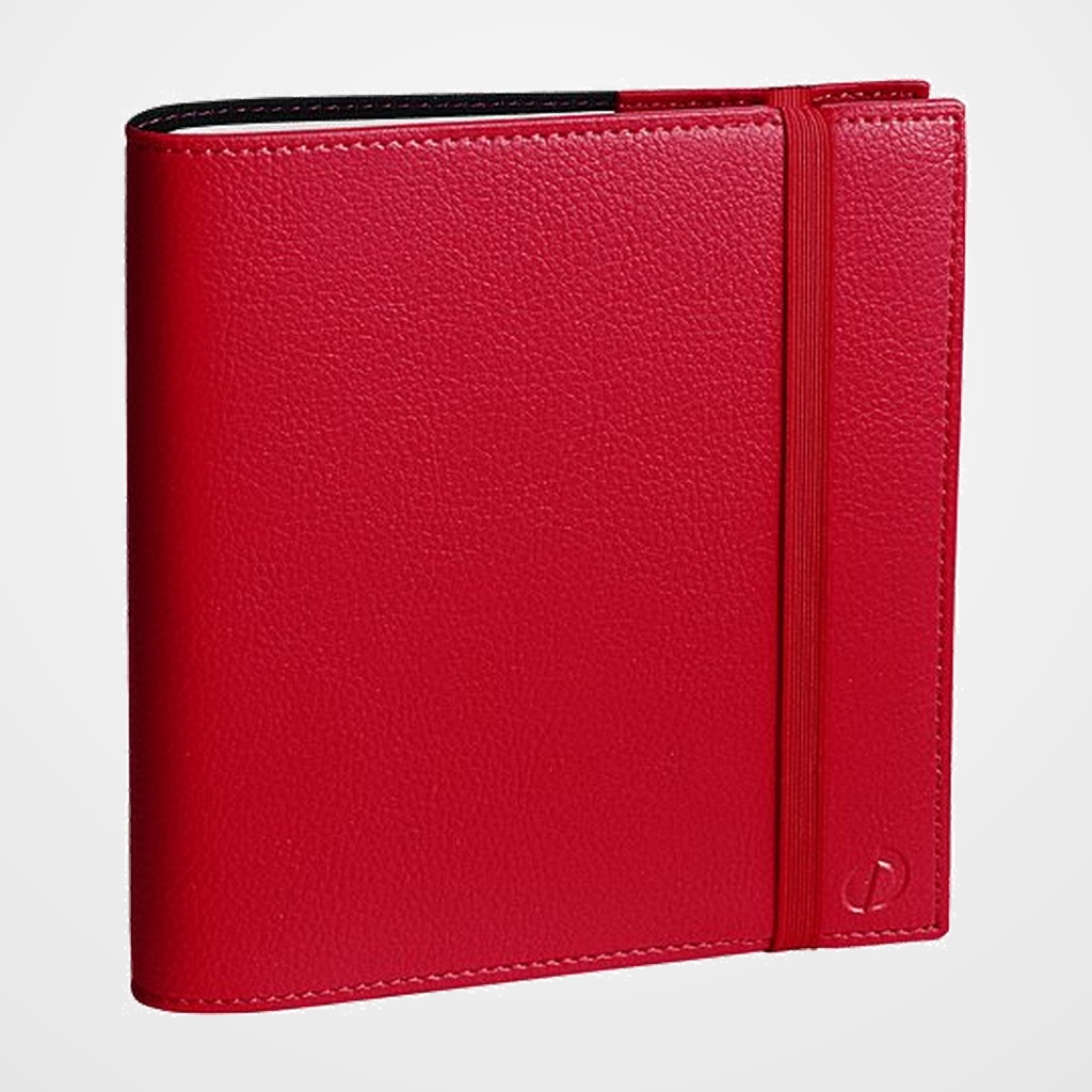 AGENDA ANUAL (2027) QUO VADIS TIME&LIFE MEDIUM ML SOBRECUBIERTA WIRE-O tapa SIMIL PIEL CON GOMA 160x160 S/V 2 PAG. ROJO GRANATE