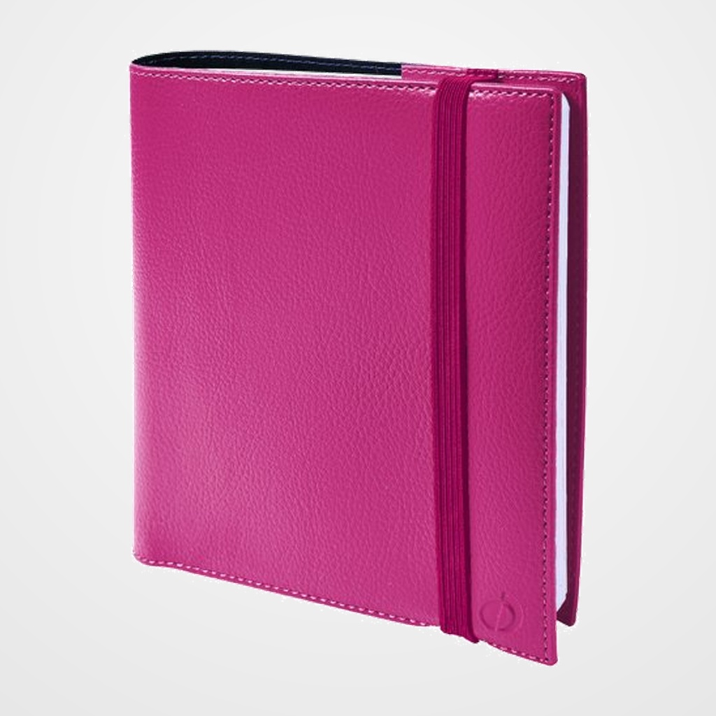 AGENDA ANUAL (2027) QUO VADIS TIME&LIFE MEDIUM ML SOBRECUBIERTA WIRE-O tapa SIMIL PIEL CON GOMA 160x160 S/V 2 PAG. ROSA METALIZADO