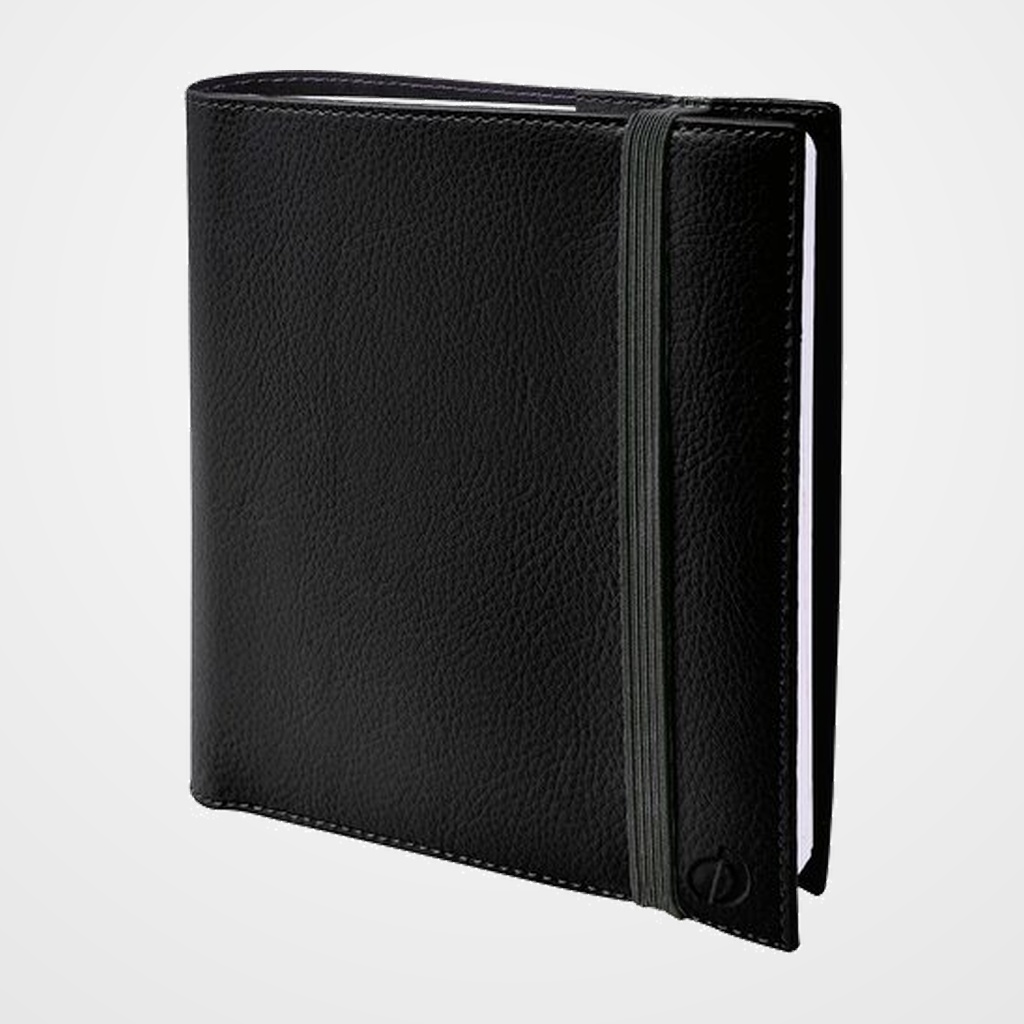 AGENDA ANUAL (2027) QUO VADIS TIME&LIFE MEDIUM ML SOBRECUBIERTA WIRE-O tapa SIMIL PIEL CON GOMA 160x160 S/V 2 PAG.NEGRO