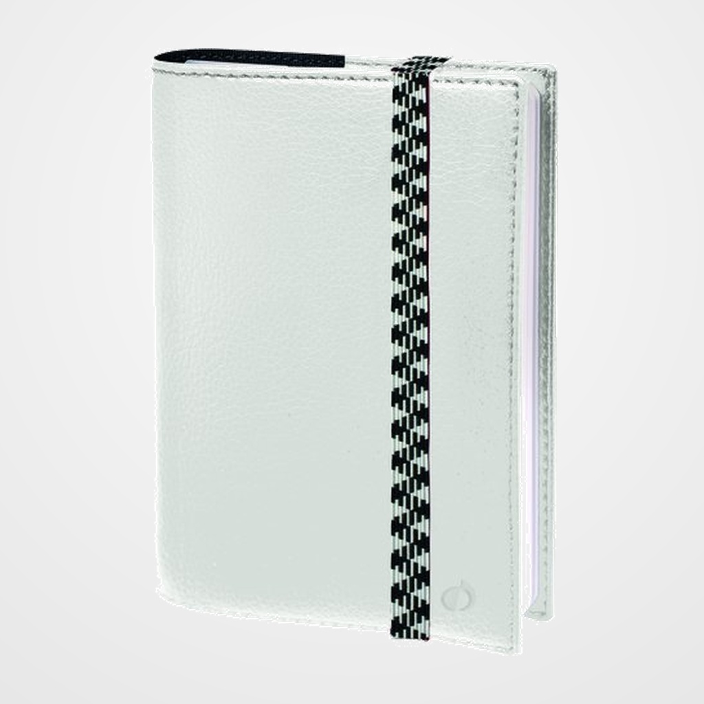 AGENDA ANUAL (2027) QUO VADIS TIME&LIFE POCKET ML SOBRECUBIERTA WIRE-O tapa SIMIL PIEL CON GOMA 100x150 S/V 2 PAG. BLANCO