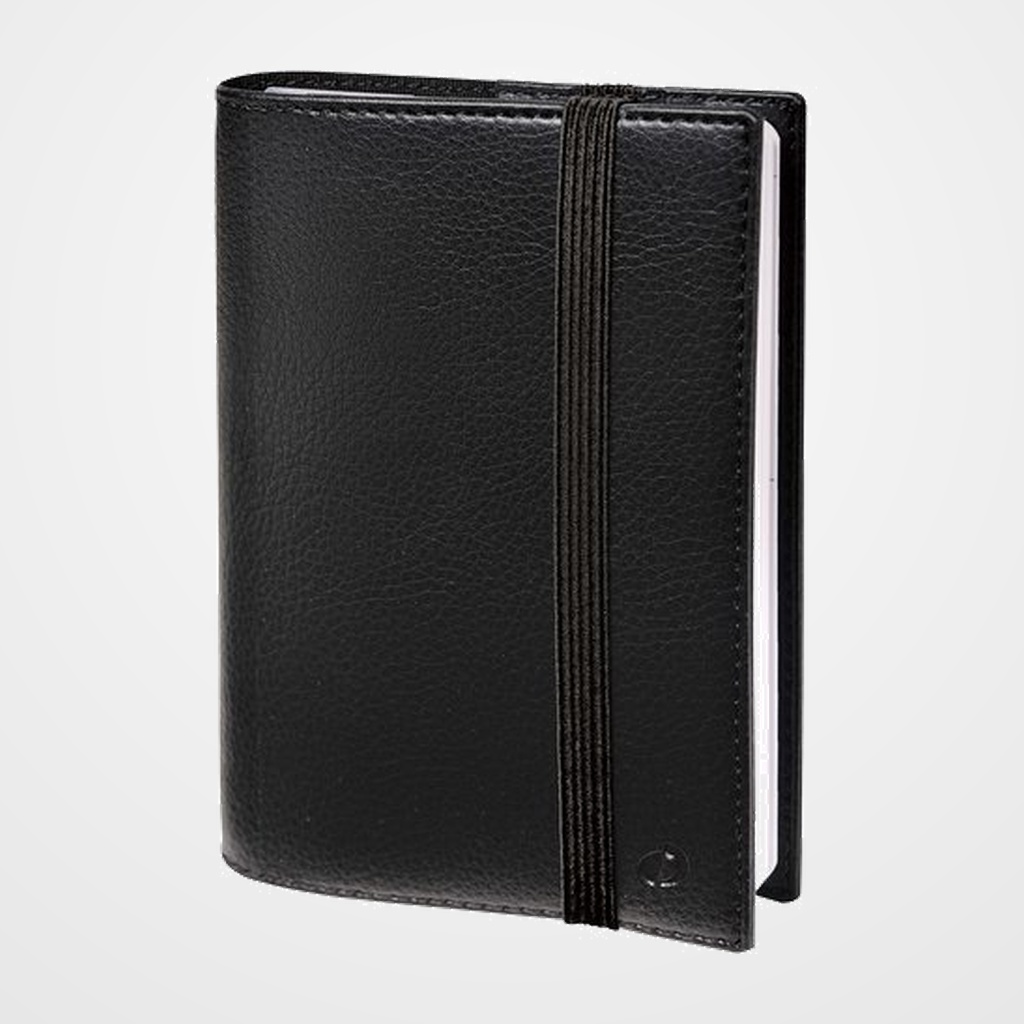 AGENDA ANUAL (2027) QUO VADIS TIME&LIFE POCKET ML SOBRECUBIERTA WIRE-O tapa SIMIL PIEL CON GOMA 100x150 S/V 2 PAG. NEGRO