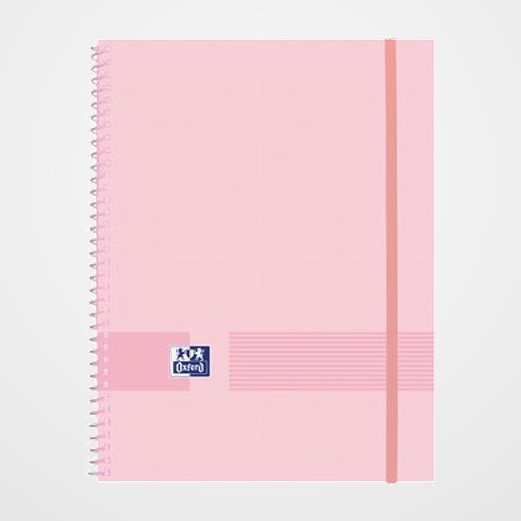 CARPETA FUNDAS (TARIFARIO) OXFORD LIVE&GO ESPIRAL PP A4 40 F. CON GOMA ROSA CHICLE