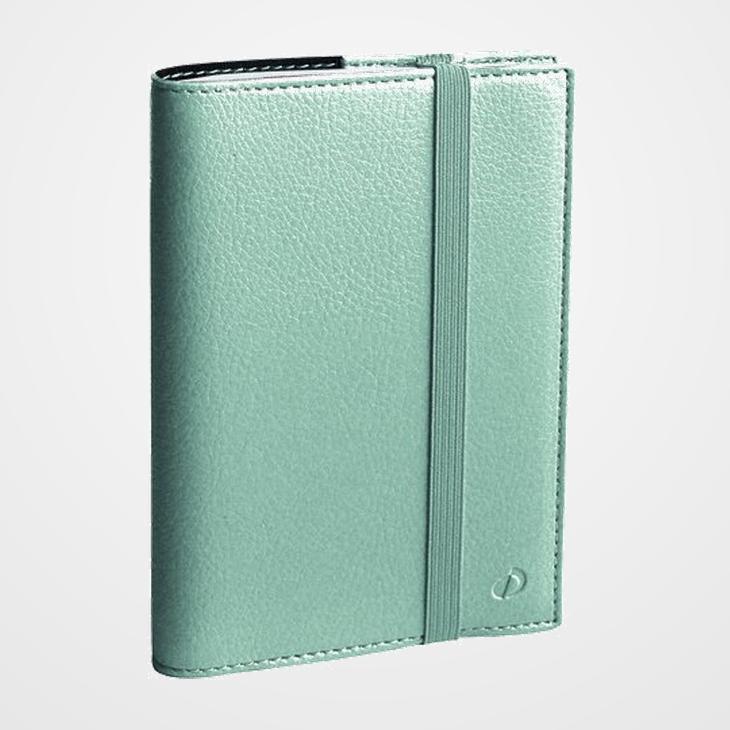 AGENDA ANUAL (2027) QUO VADIS TIME&LIFE POCKET ML SOBRECUBIERTA WIRE-O tapa SIMIL PIEL CON GOMA 100x150 S/V 2 PAG. PLATA METALIZADO