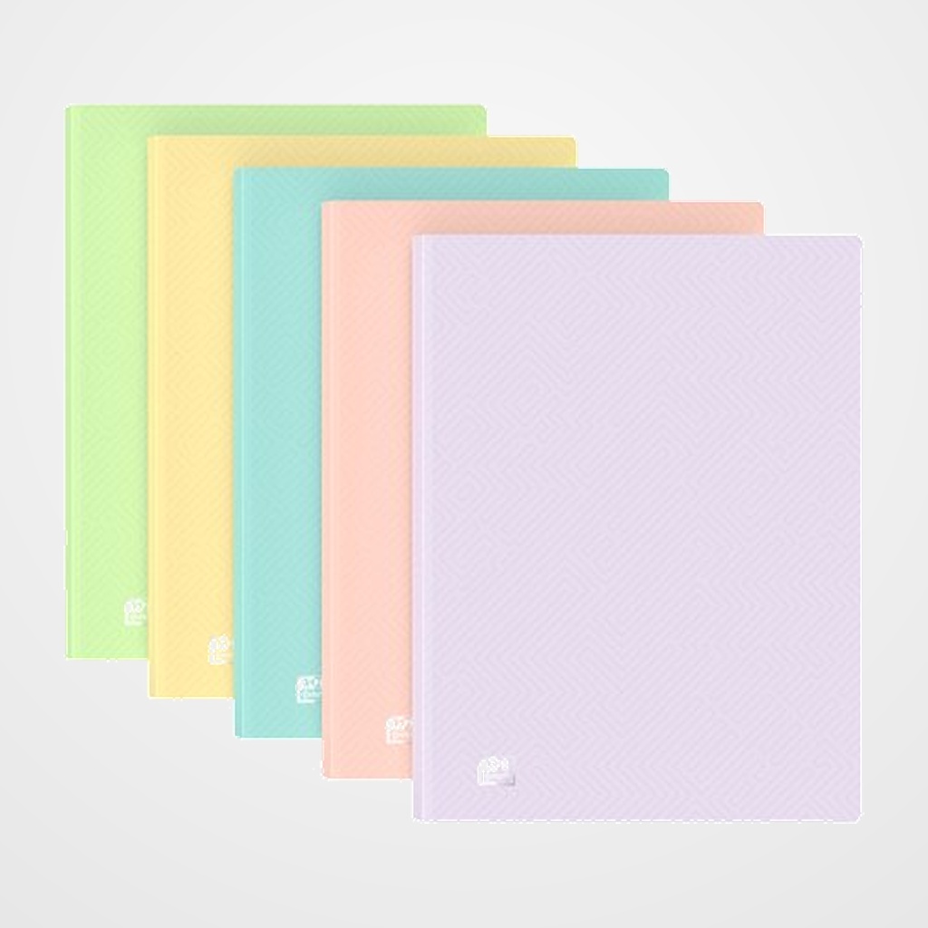 CARPETA FUNDAS (TARIFARIO) OXFORD/ELBA URBAN PP TRANSLUCIDO A4+ 20 F. PASTELES SURTIDO (5 col.)