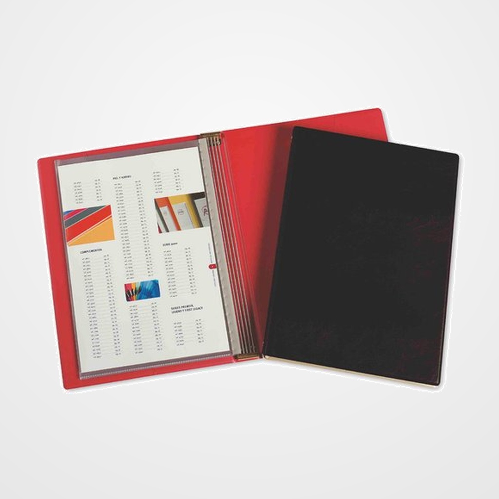 CARPETA FUNDAS (TARIFARIO) PARDO PVC para CUADERNILLOS 330x240mm NEGRO