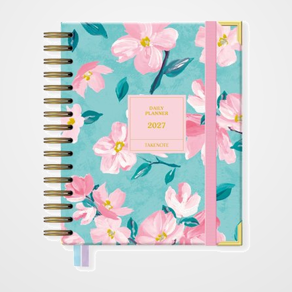 AGENDA ANUAL (2027) TAKENOTE DANIELA WIRE-O tapa EXTRA con GOMA A5 165x205 D/P