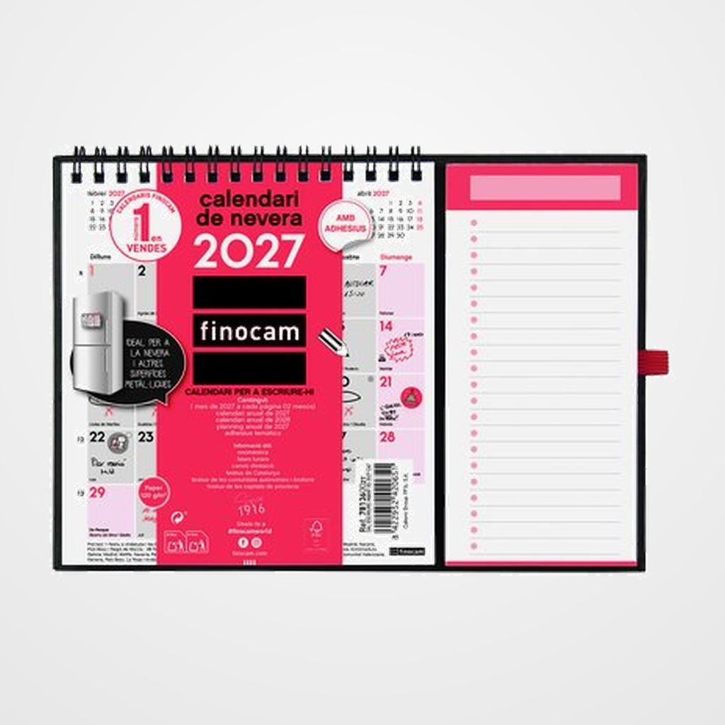 CALENDARI (2027) CATALAN FINOCAM IMAN MENSUAL PER ESCRIURE XS 140x150