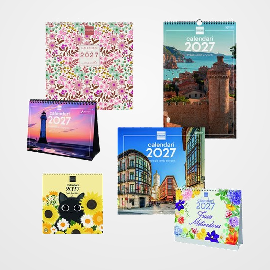 CALENDARI (2027) CATALAN FINOCAM MENSUAL IMATGES ASSORTIMENT DE 42