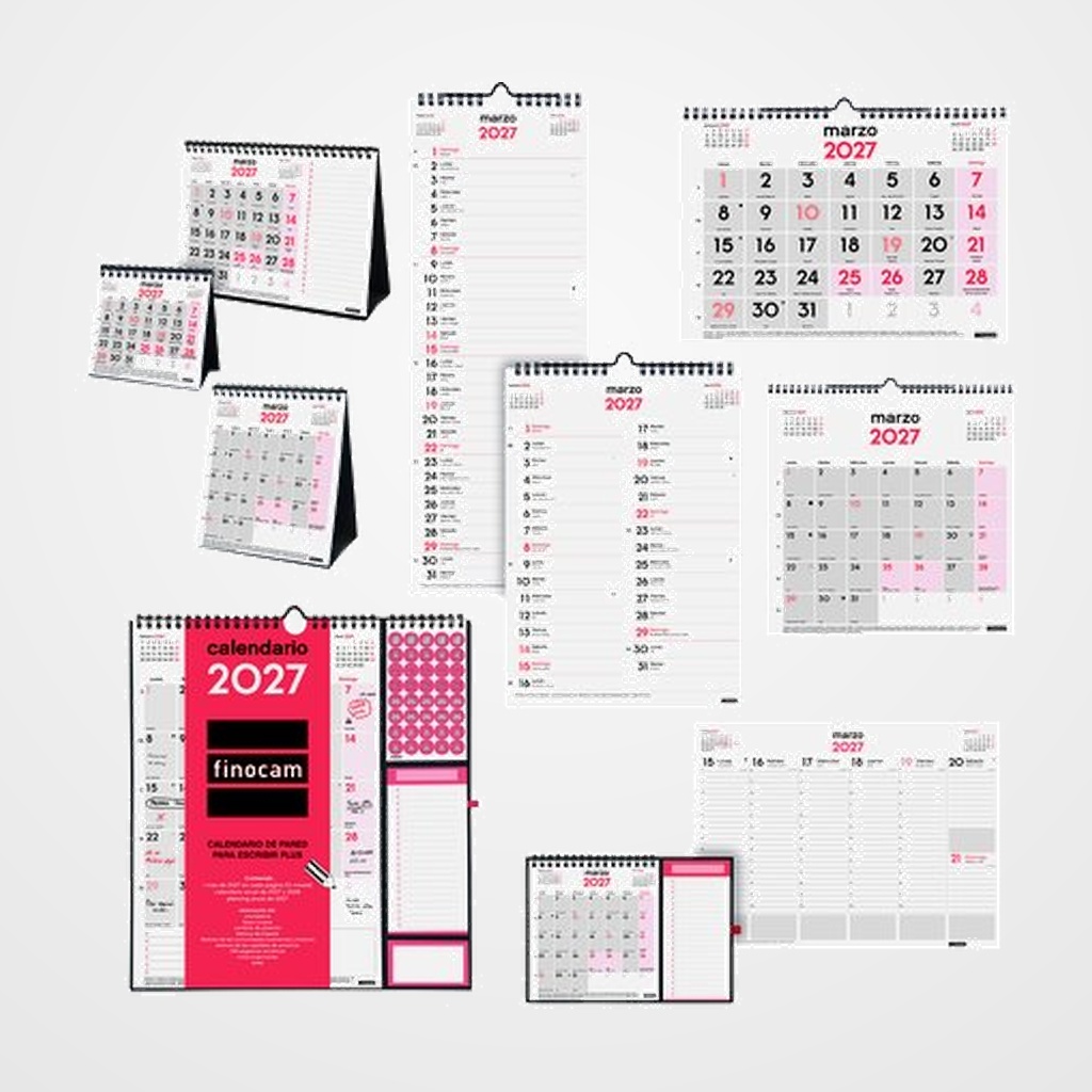 CALENDARI (2027) CATALAN FINOCAM MENSUAL NEUTRES ASSORTIMENT DE 70