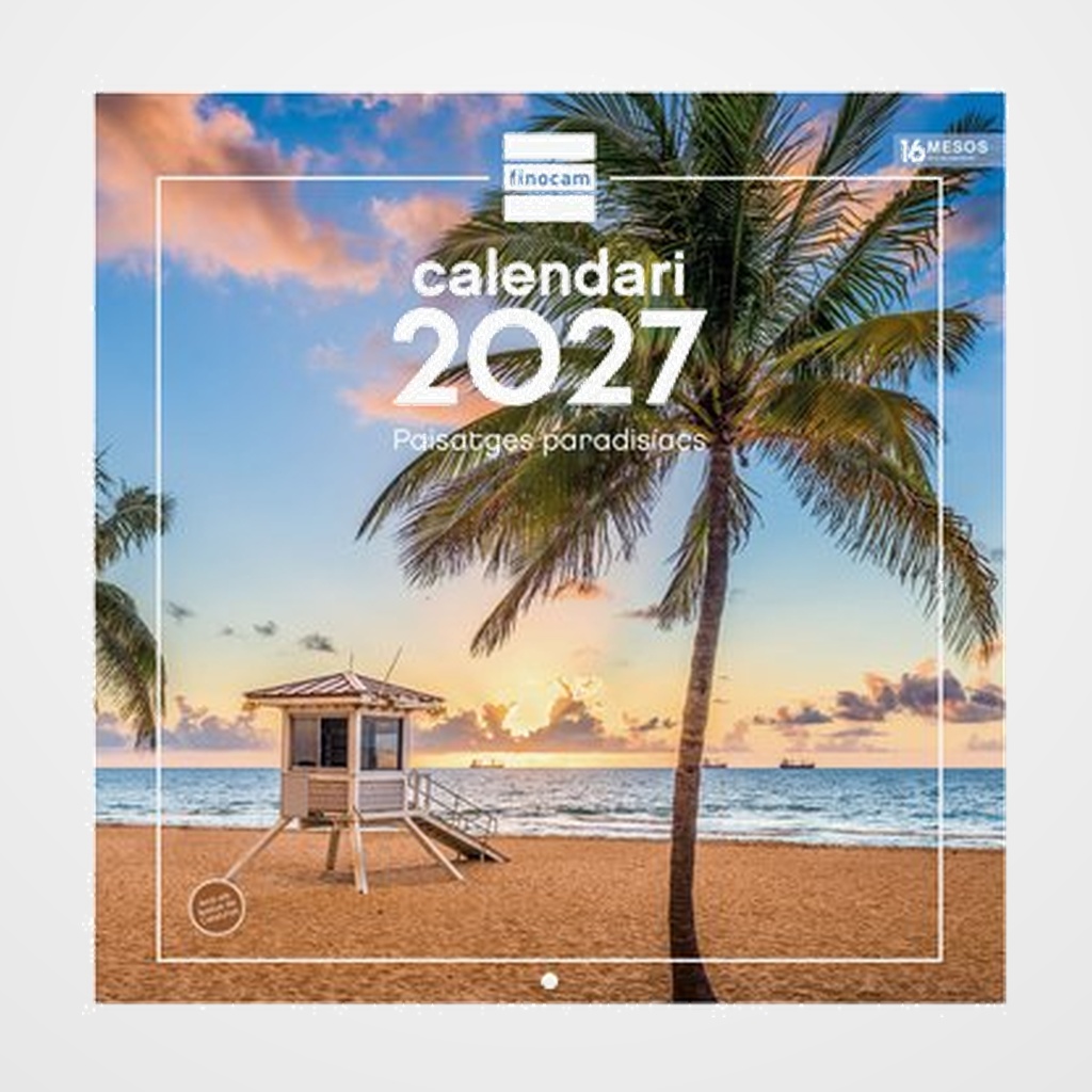 CALENDARI (2027) CATALAN FINOCAM PARET IMATGES MENSUAL PER ESCRIURE 300x300 PASATGES PARADISIACS