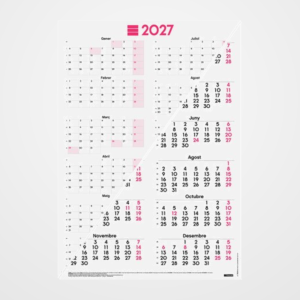 CALENDARI (2027) CATALAN FINOCAM POSTER ANUAL MIXT 485x680