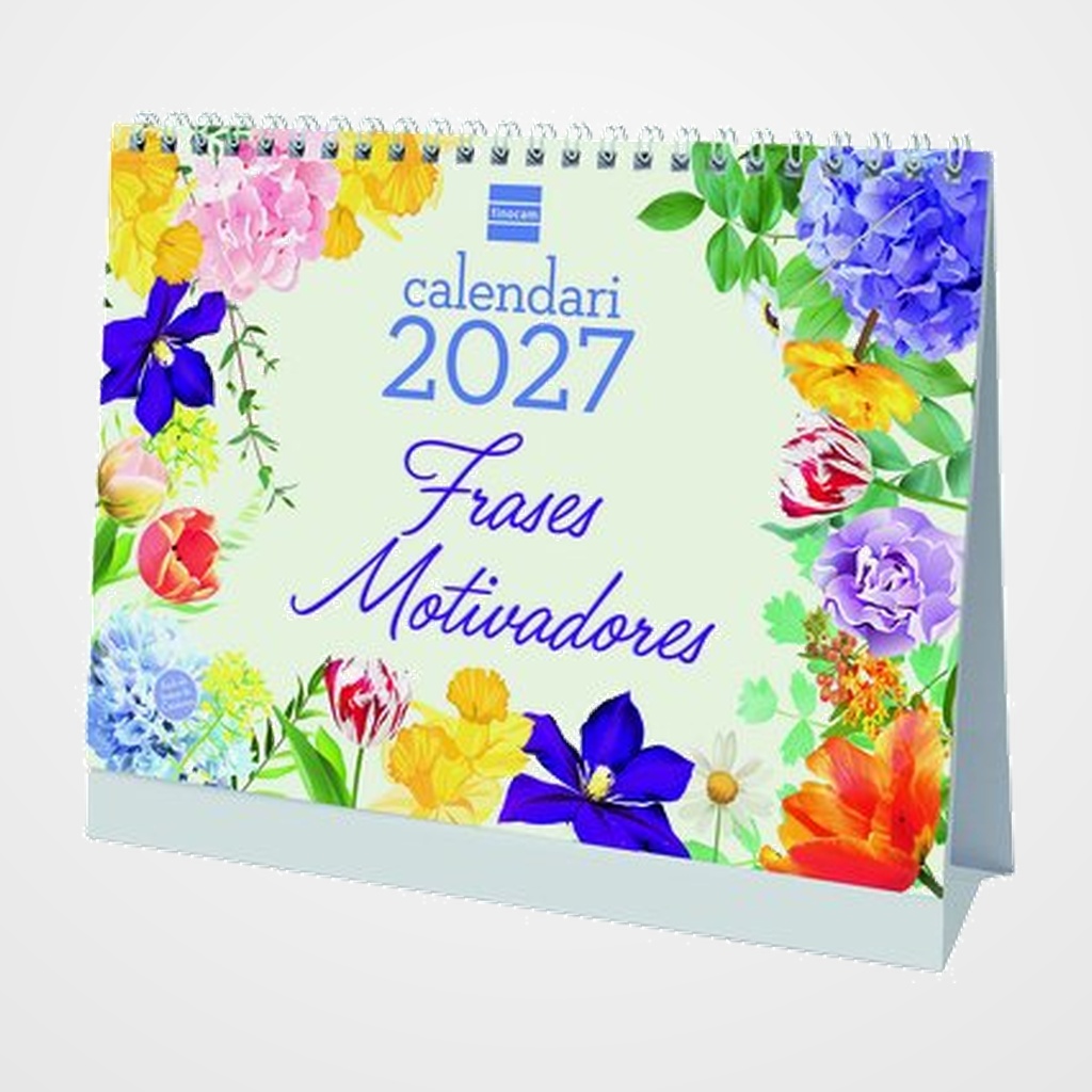 CALENDARI (2027) CATALAN FINOCAM SOBRETAULA ART MENSUAL PER ESCRIURE S 210x150 FRASES MOTIVADORAS