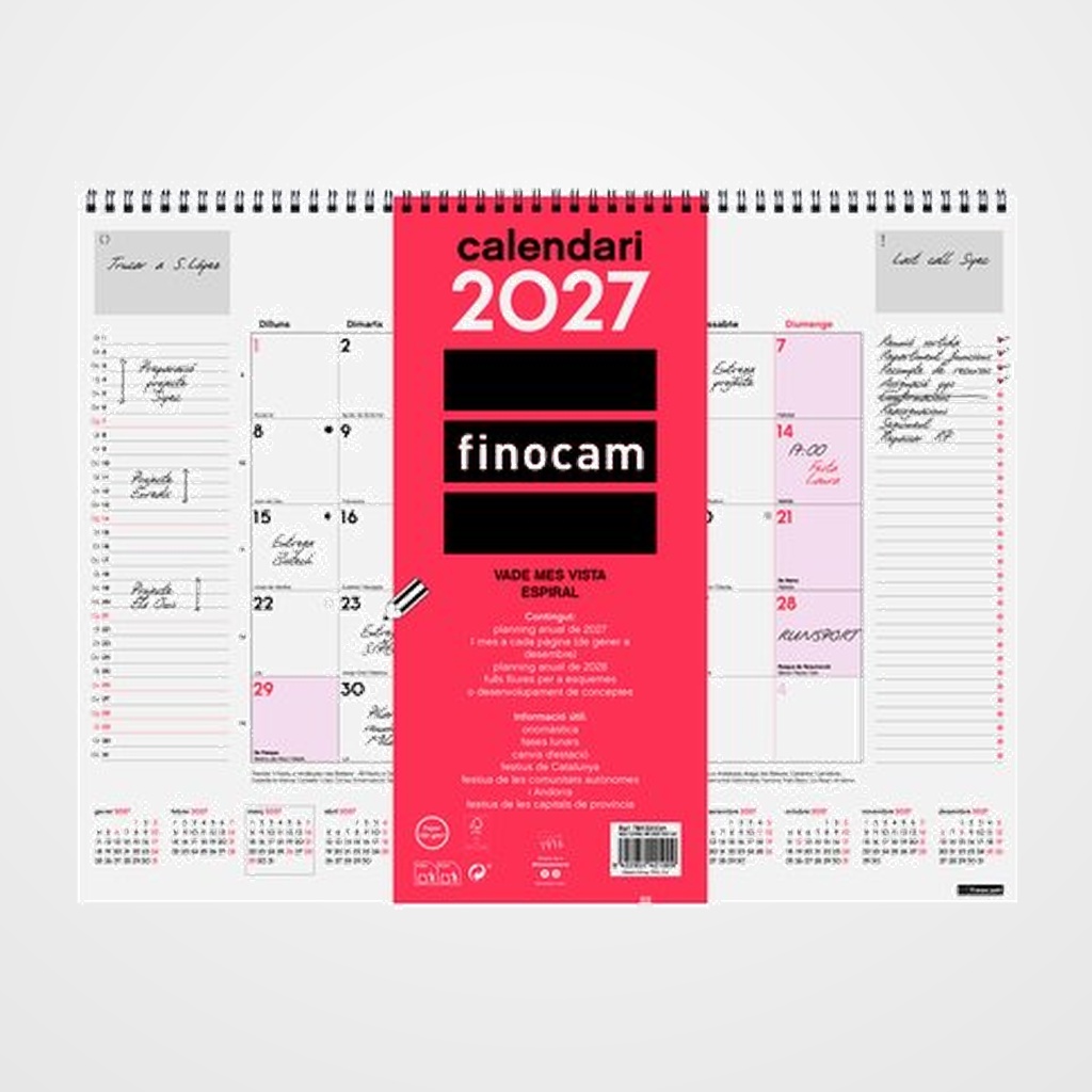CALENDARI (2027) CATALAN FINOCAM VADE ESPIRAL M/V 420x310