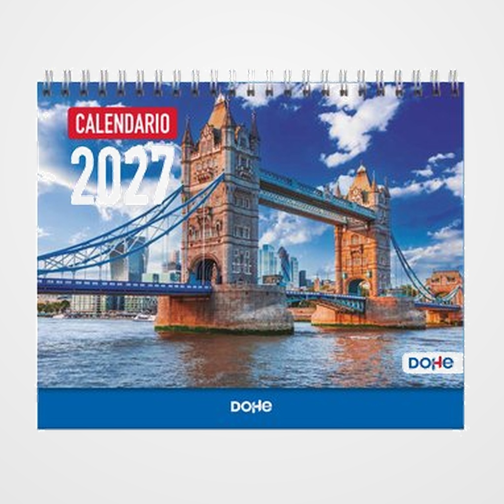 CALENDARIO (2027) DOHE SOBREMESA IMAGENES MENSUAL PARA ESCRIBIR 150x210 CIUDADES